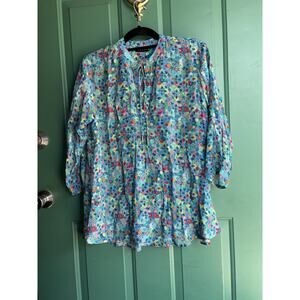 APNY Medium Multicolor Long Sleeve Blouse Size